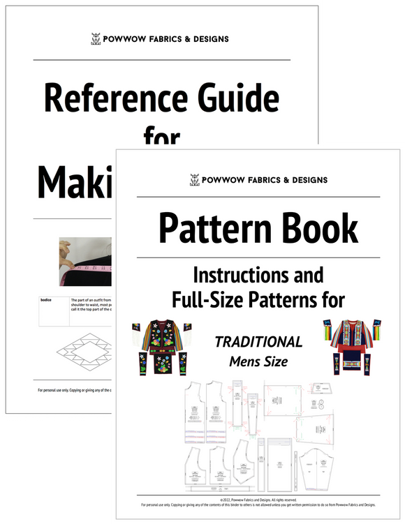 BUNDLE: Mens Traditional Outfit Pattern Book + Reference Guide for Making Regalia