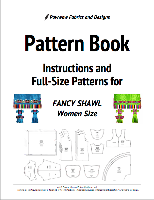 Womens Fancy Shawl Outfit Pattern Book Powwow Fabrics and Designs