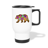 PFD Floral Bear Travel Mug - white