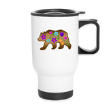 PFD Floral Bear Travel Mug - white