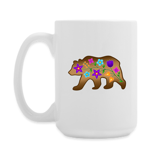 PFD Floral Bear Coffee/Tea Mug 15 oz - white