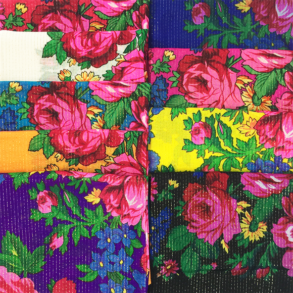 Scarves - Metallic Floral Scarves
