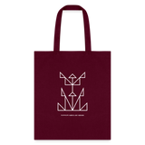 PFD Logo Cotton Tote - burgundy