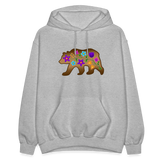 Floral Bear PFD x Bizaanide'ewin Adult Hoodie - heather gray