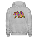 PFD/Bizaanide'ewin Floral Bear Adult Hoodie - heather gray