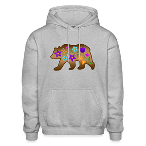 Floral Bear PFD x Bizaanide'ewin Adult Hoodie - heather gray