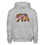 Floral Bear PFD x Bizaanide'ewin Adult Hoodie - heather gray