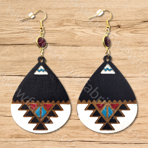 Wood Earrings #16