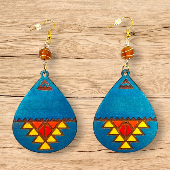 Wood Earrings #17