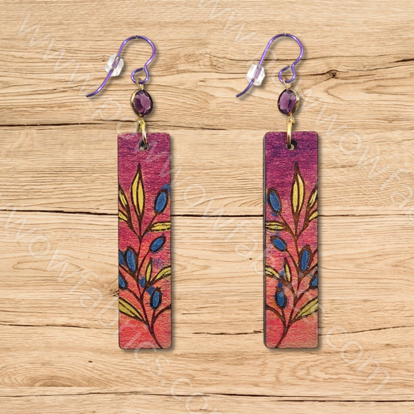 Wood Earrings #32