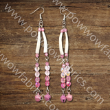 Dentalia Earrings #7 - "Pink Panther"