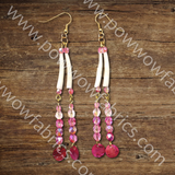 Dentalia Earrings #8 - "Think Pink"