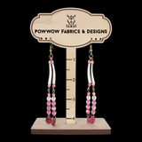 Dentalia Earrings #8 - "Think Pink"