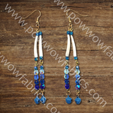 Dentalia Earrings #14 - "Wild Blue Yonder"