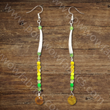 Dentalia Earrings #26 - "Lemons and Limes"