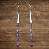 Dentalia Earrings #27 - "Blueberry Pie"