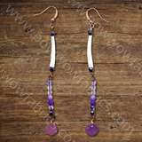 Dentalia Earrings #32 - "Grape Soda"
