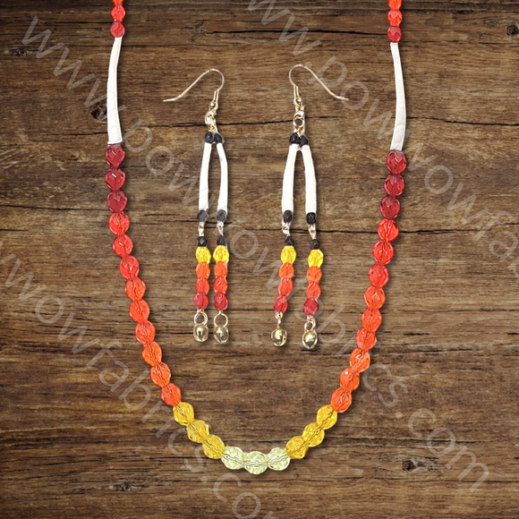 Dentalia Necklace/Earring Set #5 - 