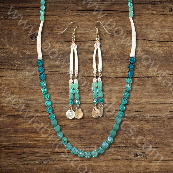 Dentalia Necklace/Earring Set #6 - 