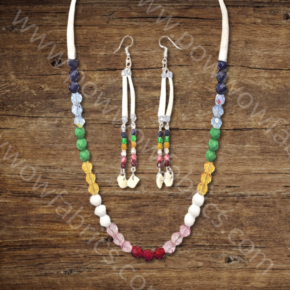 Dentalia Necklace/Earring Set #8 - 