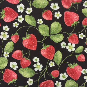 Black #27: Berries - Cotton Calico