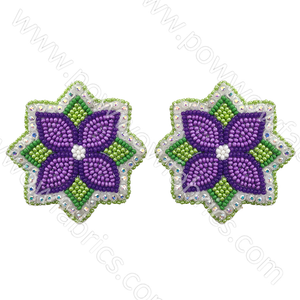 Four Petal Flower - Bling Earrings