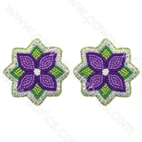 Four Petal Flower - Bling Earrings