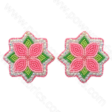 Four Petal Flower - Bling Earrings