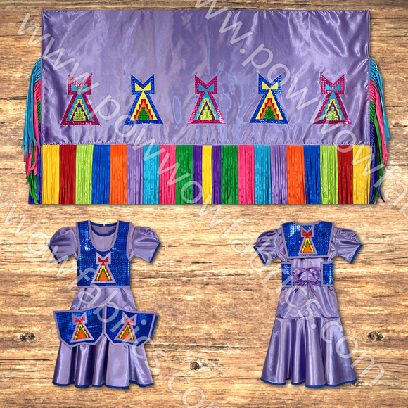 Girls 6-8 Fancy Shawl Outfit