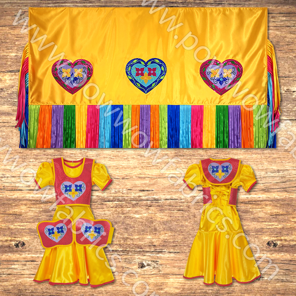 Girls 6-8 Fancy Shawl Outfit