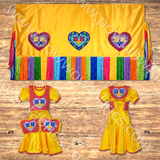 Girls 6-8 Fancy Shawl Outfit