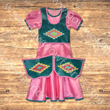 Girls 8-10 Fancy Shawl Outfit