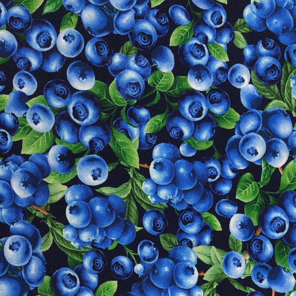 Navy #1: Berries - Cotton Calico