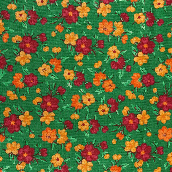 Olive Green #4 - Cotton Calico