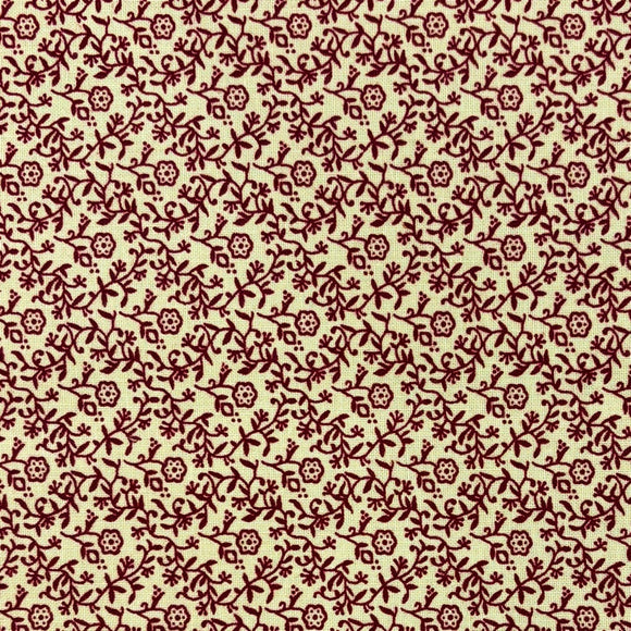 Burgundy #14 - Cotton Calico
