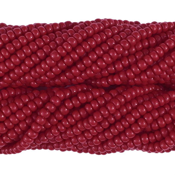 Dark Red Opaque - Size 10 Seed Beads
