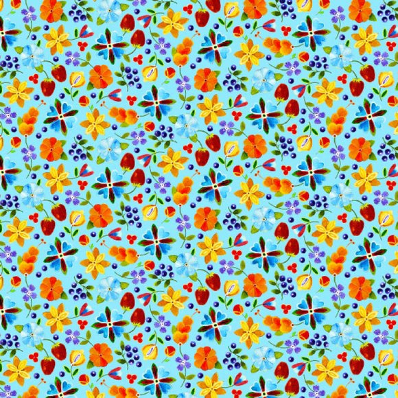 Light Turquoise #13 - Cotton Calico