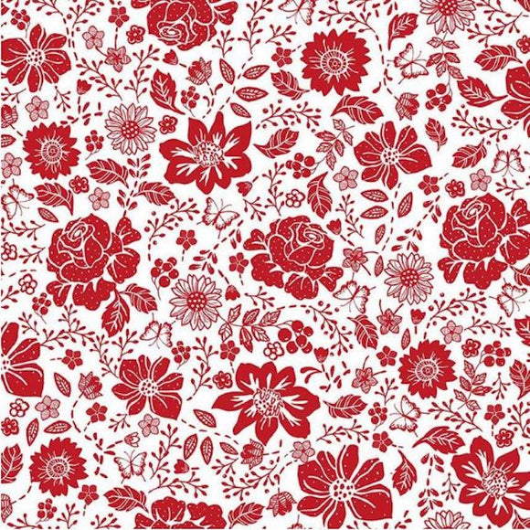 Red #18- Cotton Calico