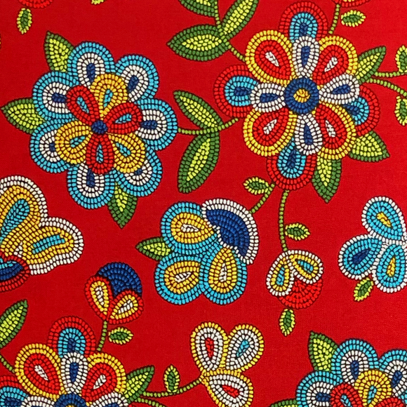 Red: Beaded Floral - Beaded Floral