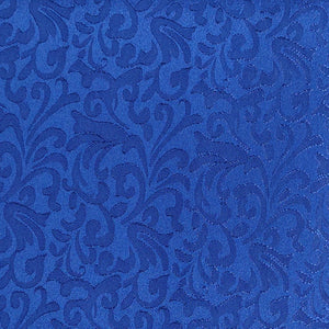 Royal Blue - Scrollwork Duchess Satin