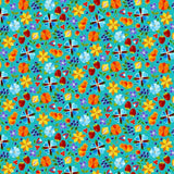 Turquoise #7: Woodland Small - Cotton Calico