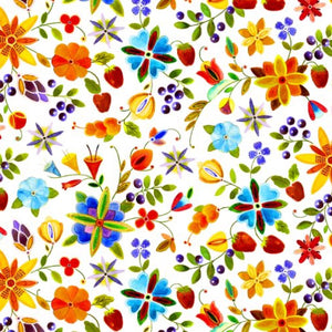 White #7: Woodland Large - Cotton Calico