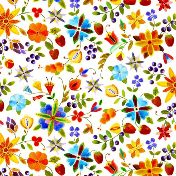 White #7: Woodland Large - Cotton Calico