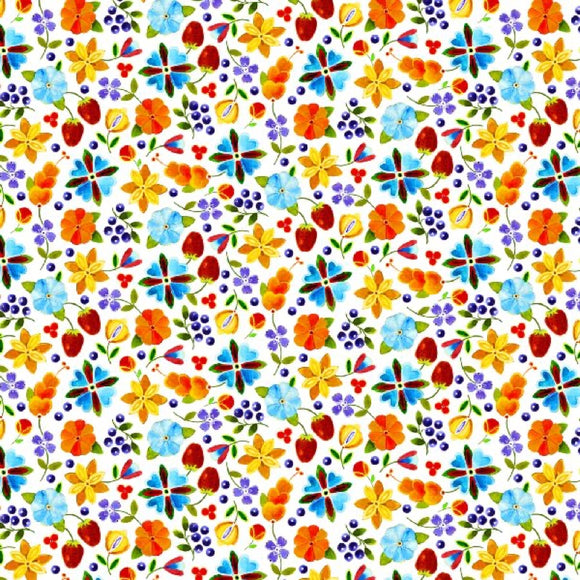 White #8: Woodland Small - Cotton Calico
