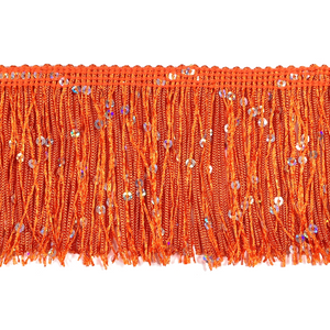 Orange - 3" Hologram Sequin Fringe
