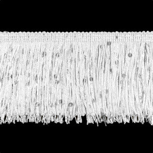 White - 3" Hologram Sequin Fringe