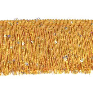 Yellow Gold - 3" Hologram Sequin Fringe