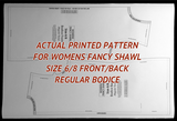 Womens Fancy Shawl Outfit: PATTERNS ONLY