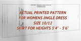 Womens Jingle Dress Outfit: PATTERNS ONLY
