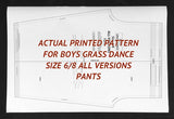 Boys Grass Dance Outfit: PATTERNS ONLY
